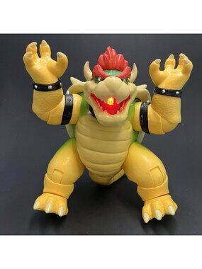 Super Mario Bros Bowser 7" Action Figure Fire Breath Jakks Pacific Nintendo Toy